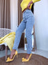 LIGHT BLUE, REGULAR FIT pants "DELICIOUS" T253-4